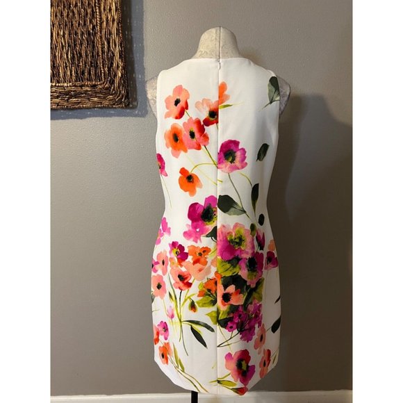 Ralph Lauren Dress 10 Floral Colorful Career Church Stretch Washable $155 - Picture 6 of 13
